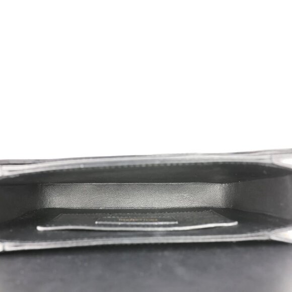 Yves Saint Laurent Solferino Striped Canvas Shoulder Bag Black - Picture 11 of 12